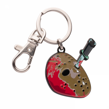 Friday the 13th Jason's Knifed Mask Keychain